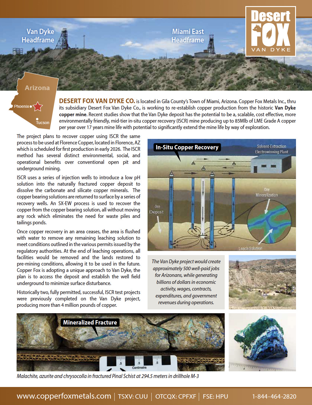 Van Dyke Copper Project Fact Sheet